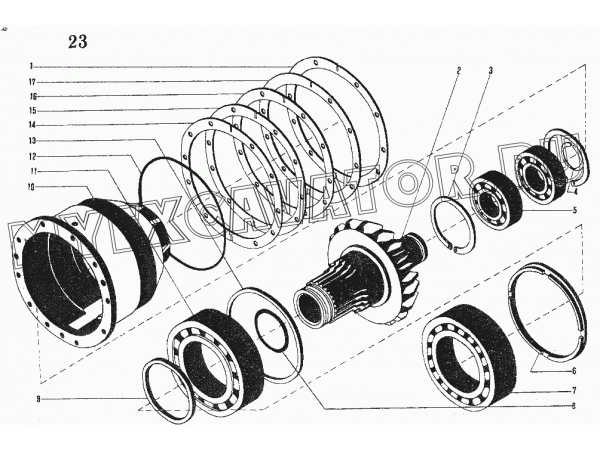 Главная передача (ведущая) ЧТЗ ДЭТ-250М