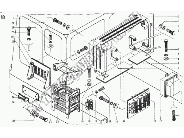 Установка тягового электрооборудования ЧТЗ ДЭТ-250М