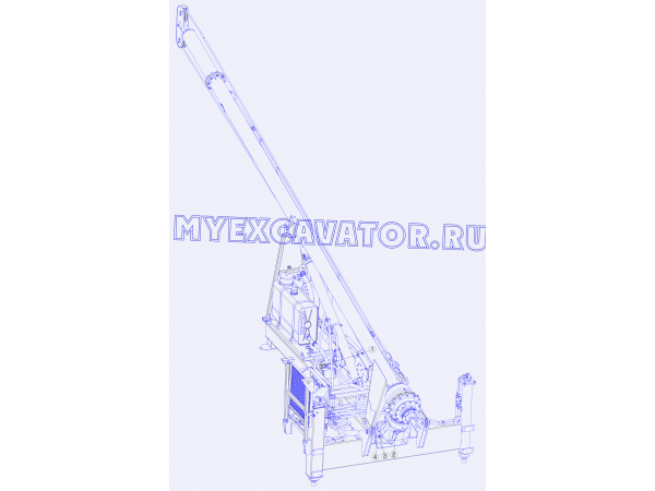Установка гидрооборудования на раме-01 (Рис.2) Стройдормаш БКМ-515А