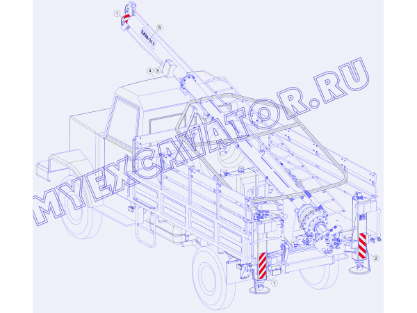 Машина бурильно-крановая-01 Стройдормаш БКМ-317