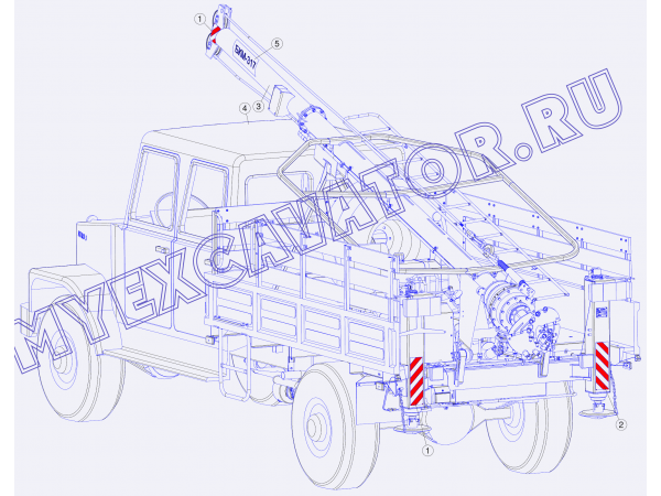 Машина бурильно-крановая-05 Стройдормаш БКМ-317