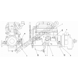 Установка двигателя КТТА19-С520