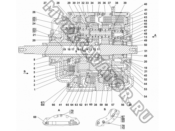 Коробка передач планетарная Промтрактор ТГ-503