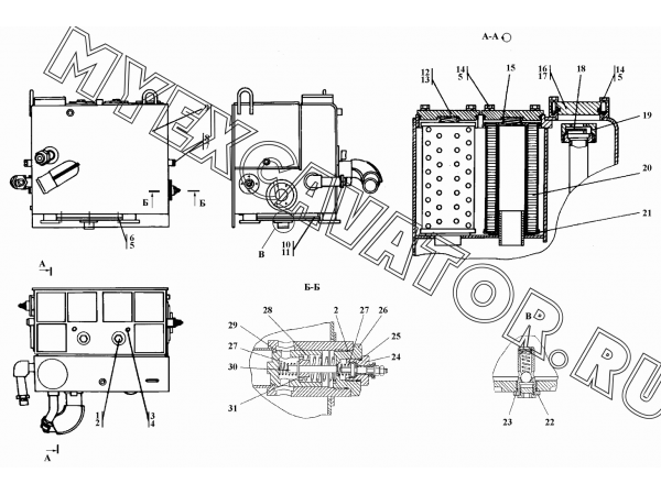 Бак гидросистемы Промтрактор ТГ-503