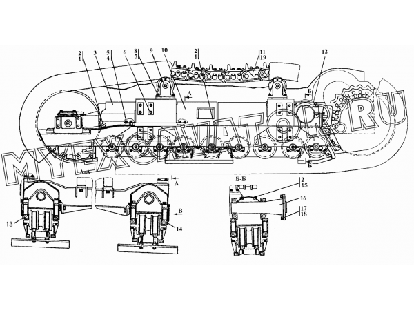 Система ходовая Промтрактор ТГ-503