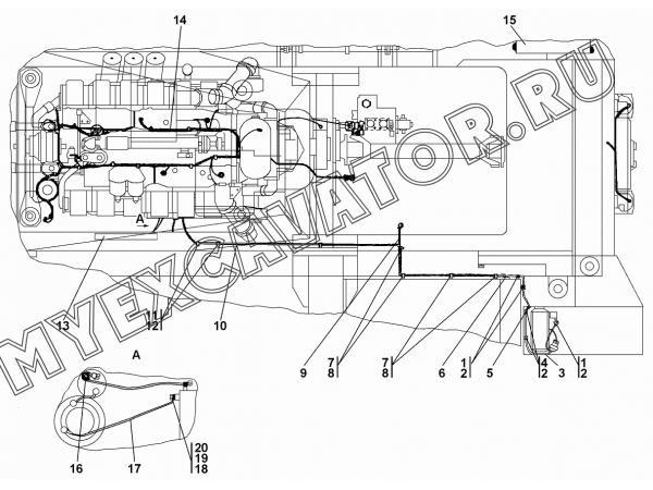 Установка электрооборудования на раме Промтрактор ТГ-503