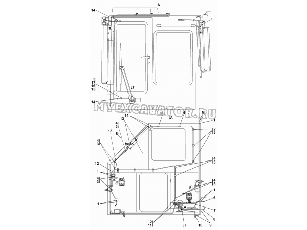 Электрооборудование крыши кабины Промтрактор ТГ-503