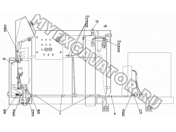 Электрооборудование пола кабины Промтрактор ТГ-503