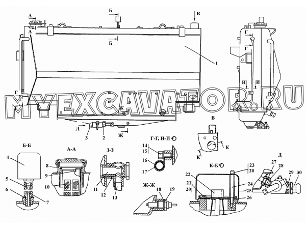 Бак топливный Промтрактор ТГ-301