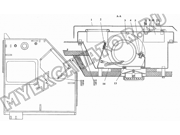 Установка вентиляторов кабины Промтрактор ТГ-301