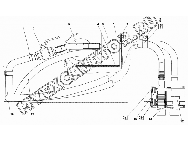 Установка отопителя кабины Промтрактор ТГ-301