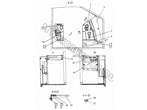 Обивка кабины Промтрактор ТГ-301