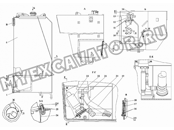 Бак топливный Промтрактор ТГ-121