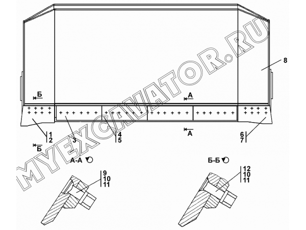 Отвал Промтрактор Т-35.01