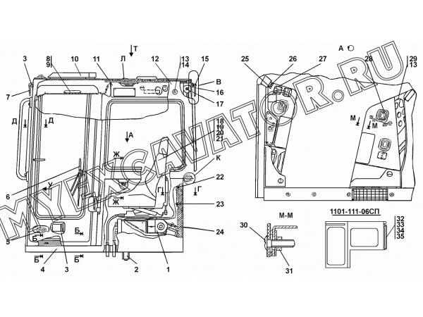 Кабина Промтрактор Т-35.01