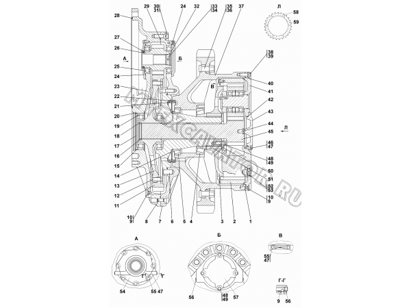 Передача бортовая Промтрактор Т-35.01
