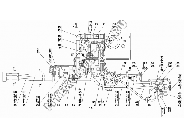 Установка гидросистемы Промтрактор Т-35.01
