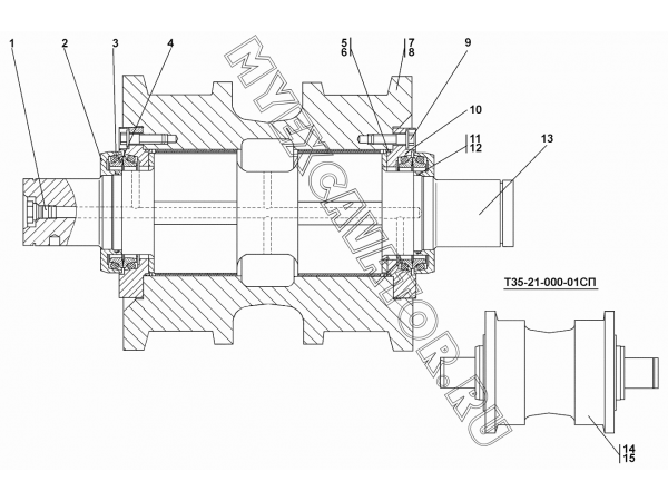 Каток опорный Промтрактор Т-35.01