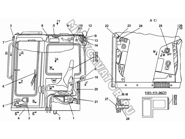 Кабина Промтрактор Т-35.01