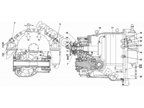 Блок трансмиссии Промтрактор Т-35.01