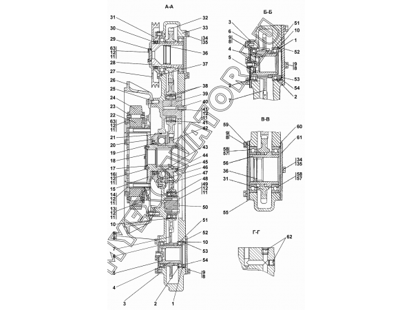Редуктор привода насосов Промтрактор Т-35.01