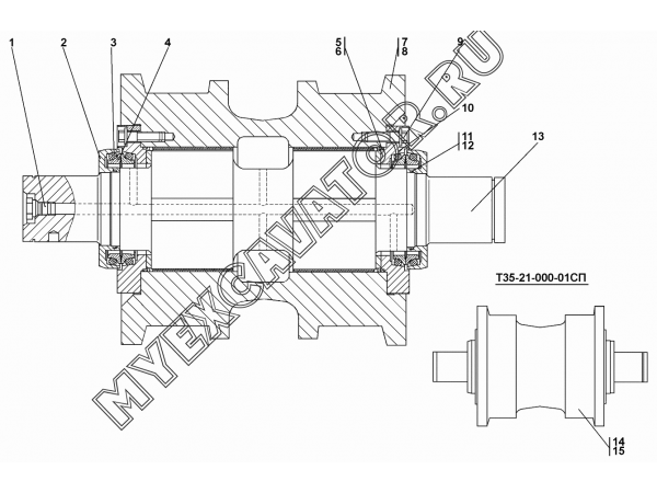 Каток опорный Промтрактор Т-35.01