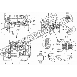 Установка двигателя М11-С &quot;Cummins&quot;