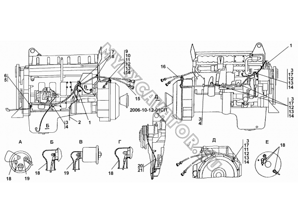 Электрооборудование двигателя Промтрактор Т-20.01