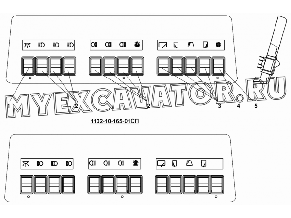 Щиток выключателей Промтрактор Т-20.01