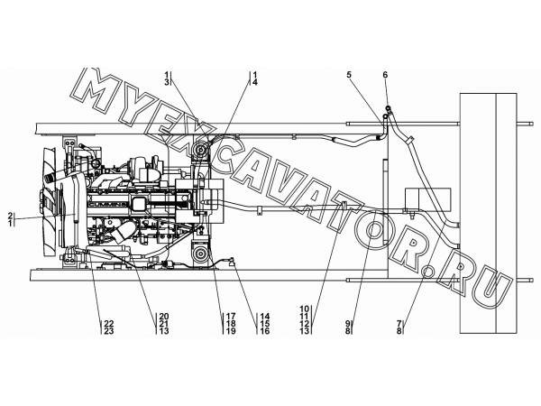 Установка системы подогрева Промтрактор Т-15.02