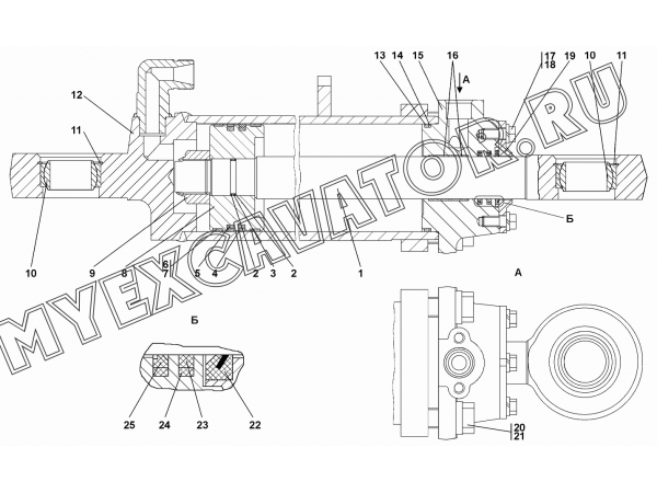 Гидроцилиндр d=160 Промтрактор Т-15.02