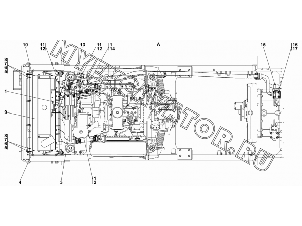 Система охлаждения Промтрактор Т-11.02