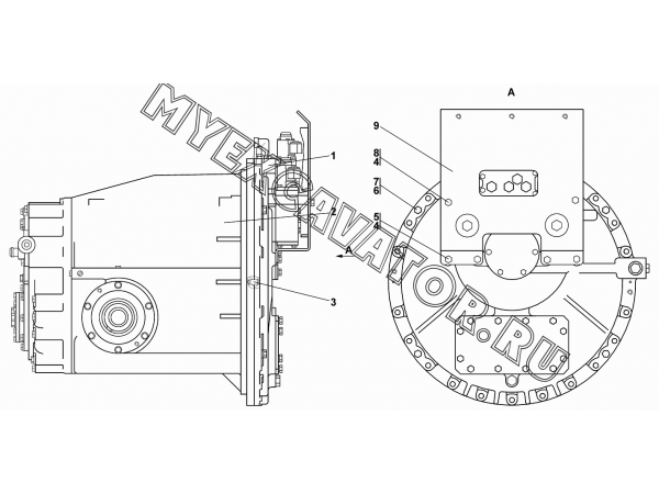 Блок трансмиссии Промтрактор Т-11.02