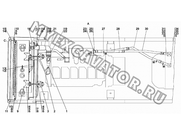Система охлаждения двигателя и трансмиссии Промтрактор ПК-12.02К
