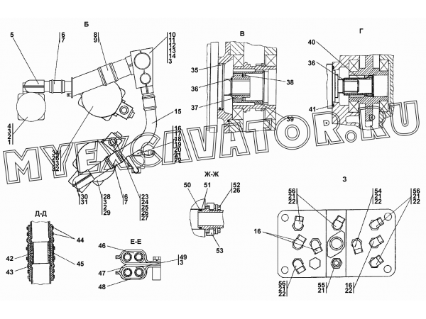 Установка гидросистемы Промтрактор ПК-12.02К