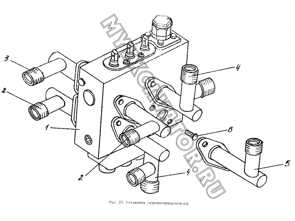 Схема гидрораспределителя р 100