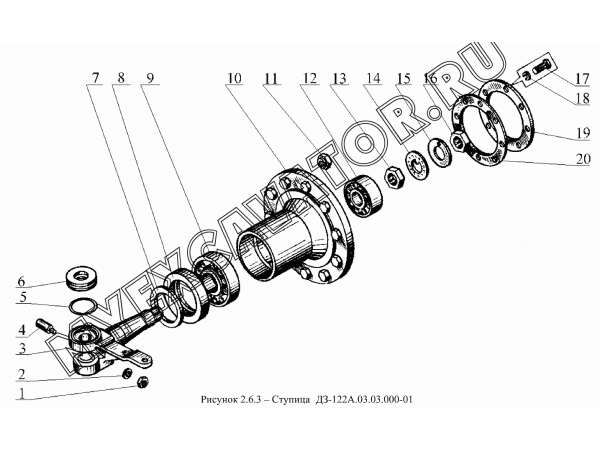 Ступица ДЗ-122А.03.03.000-01 Дормаш ДЗ-122Б