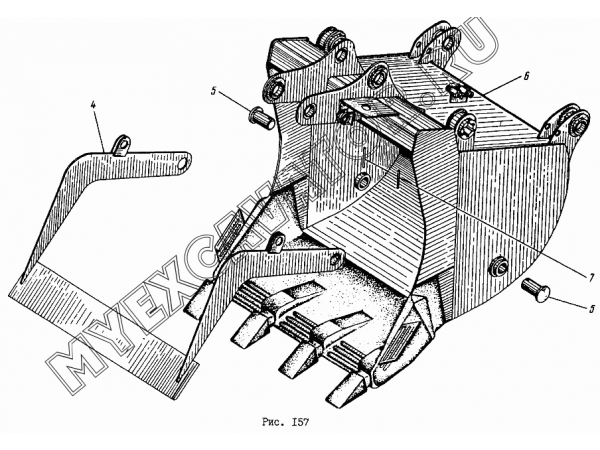 Ковш с зачистным устройством ЭО-4111В.00.05.01.000 Донэкс ЭО-4112