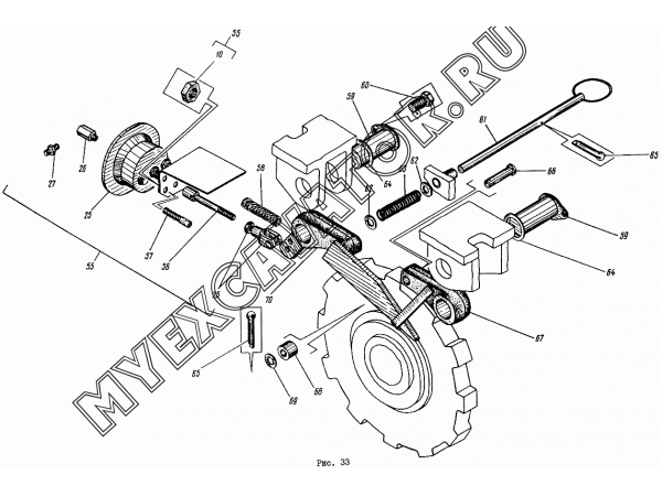 Механизм ходовой ЭО-4111B.10.07.00.000 Донэкс ЭО-4112
