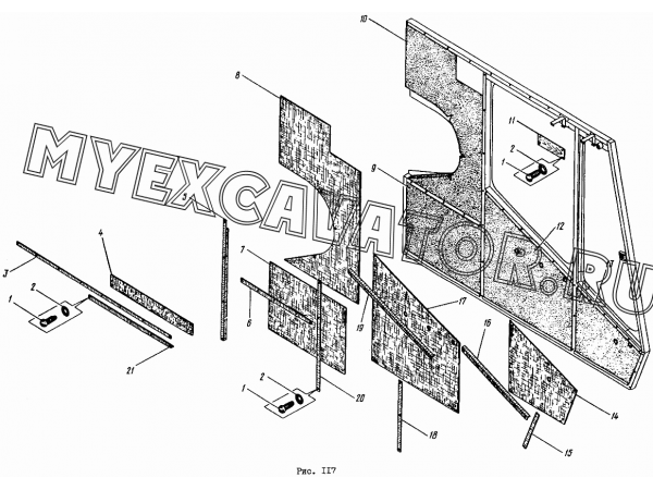 Обшивка кабины ЭО-4112.30.20.00.000-10 Донэкс ЭО-4112
