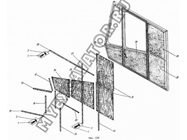 Обшивка кабины ЭО-4112.30.20.00.000-10 Донэкс ЭО-4112
