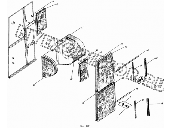 Обшивка кабины ЭО-4112.30.20.00.000-10 Донэкс ЭО-4112