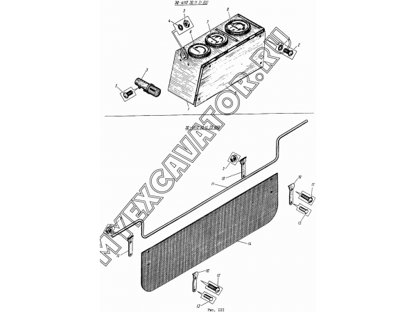 Щиток приборов ЭО-4112.30.11.21.000. Козырек солнцезащитный ЭО-4112.30.11.25.000 Донэкс ЭО-4112