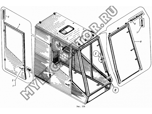 Металлоконструкция кабины ЭО-4112.30.10.01.000 Донэкс ЭО-4112