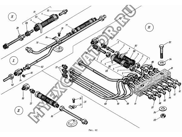 Пневморазводка ЭО-4112.20.55.00.000 Донэкс ЭО-4112