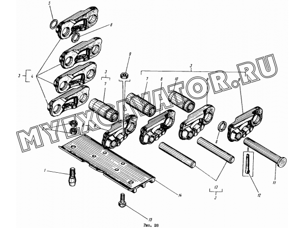 Гусеница ЭО-4112.10.06.00.000 Донэкс ЭО-4112