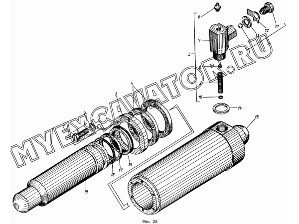Гидроцилиндр ЭО-4111В.10.02.04.000 Донэкс ЭО-4112