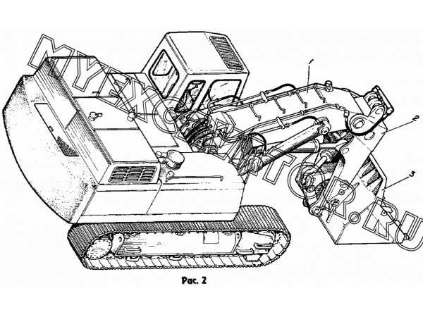 Экскаватор одноковшовый ЭО-5221. Прямая лопата с ковшом емкостью 2,0м3 ЭО-5221.00.00.000-01 ВЭКС ЭО-5221