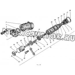 Гидромотор с фланцевой крышкой и шлицевым валом 210.25.13.21