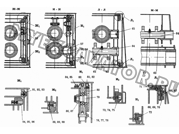 Стрела телескопическая КС-6973.63.100 Автокран КС-6973А